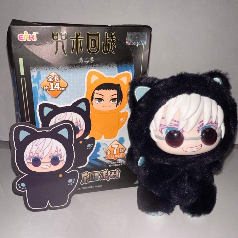 Eaki X Jujutsu Kaisen Cat Ear Labubu Plushie- 
Gojō Satoru
